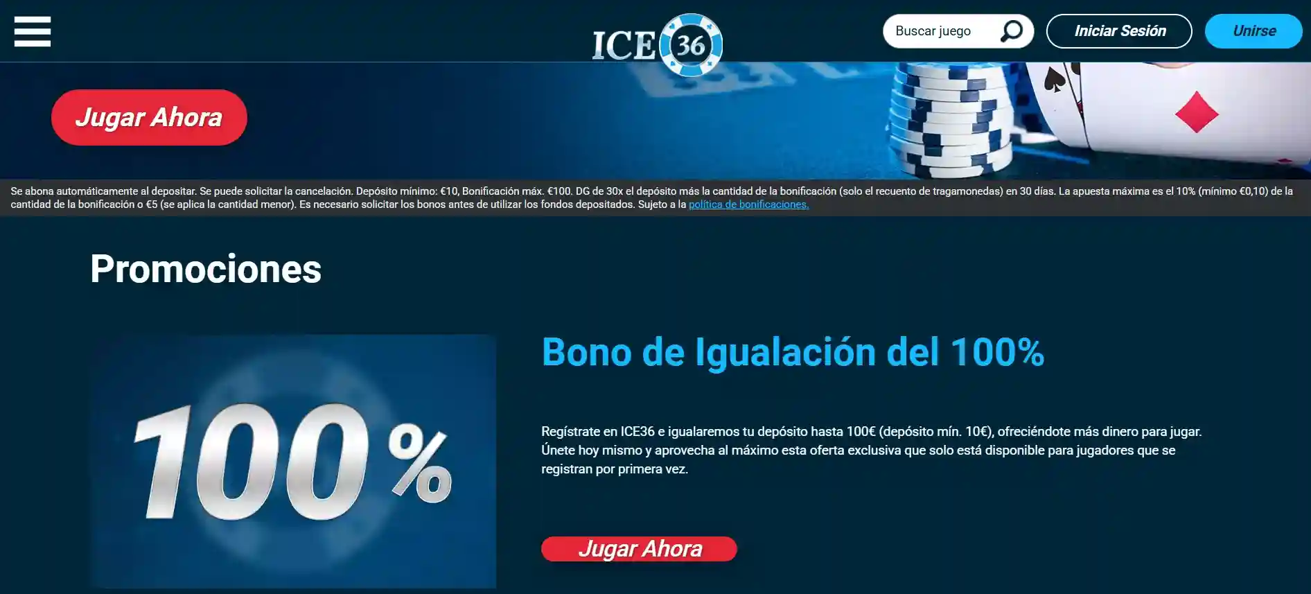 Bonos y funciones exclusivas de 36Ice